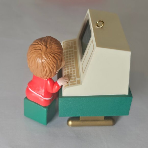 1990 Hallmark Keepsakes Letter To Santa Ornament Magic Light Computer With Box - Picture 7 of 10